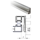 Zestaw uszczelniający do kabin prysznicowych złożony z profili aluminiowych z magnesem ściana-szkło 90°  2300mm gr. szkła 8mm